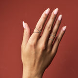Crossover Diamond Ring - Yellow Gold