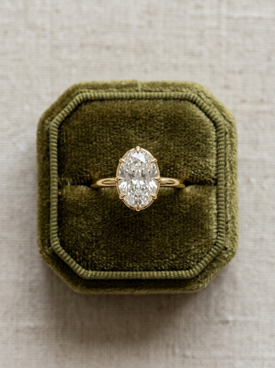 Georgian 2.85ct Oval