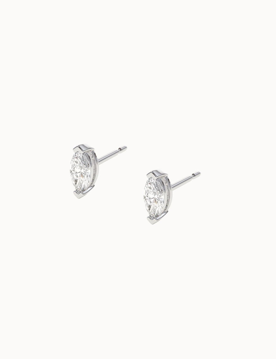 Marquise-Diamond-Studs-White-Gold-6.5x3.25mm-MARLII-LAB