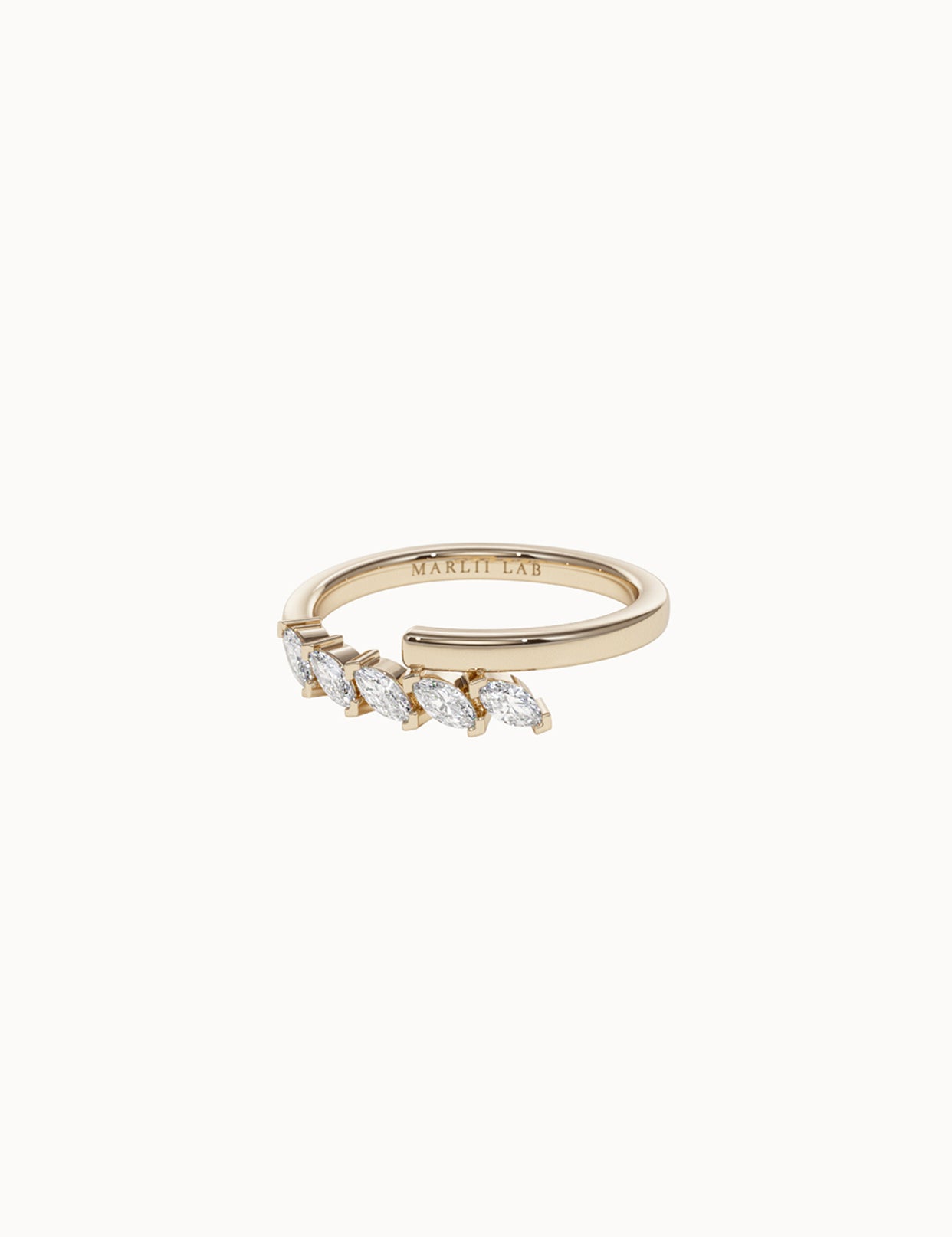 Marquise-Diamond-and-Gold-Crossover-Ring-Yellow-Gold-MARLII-LAB