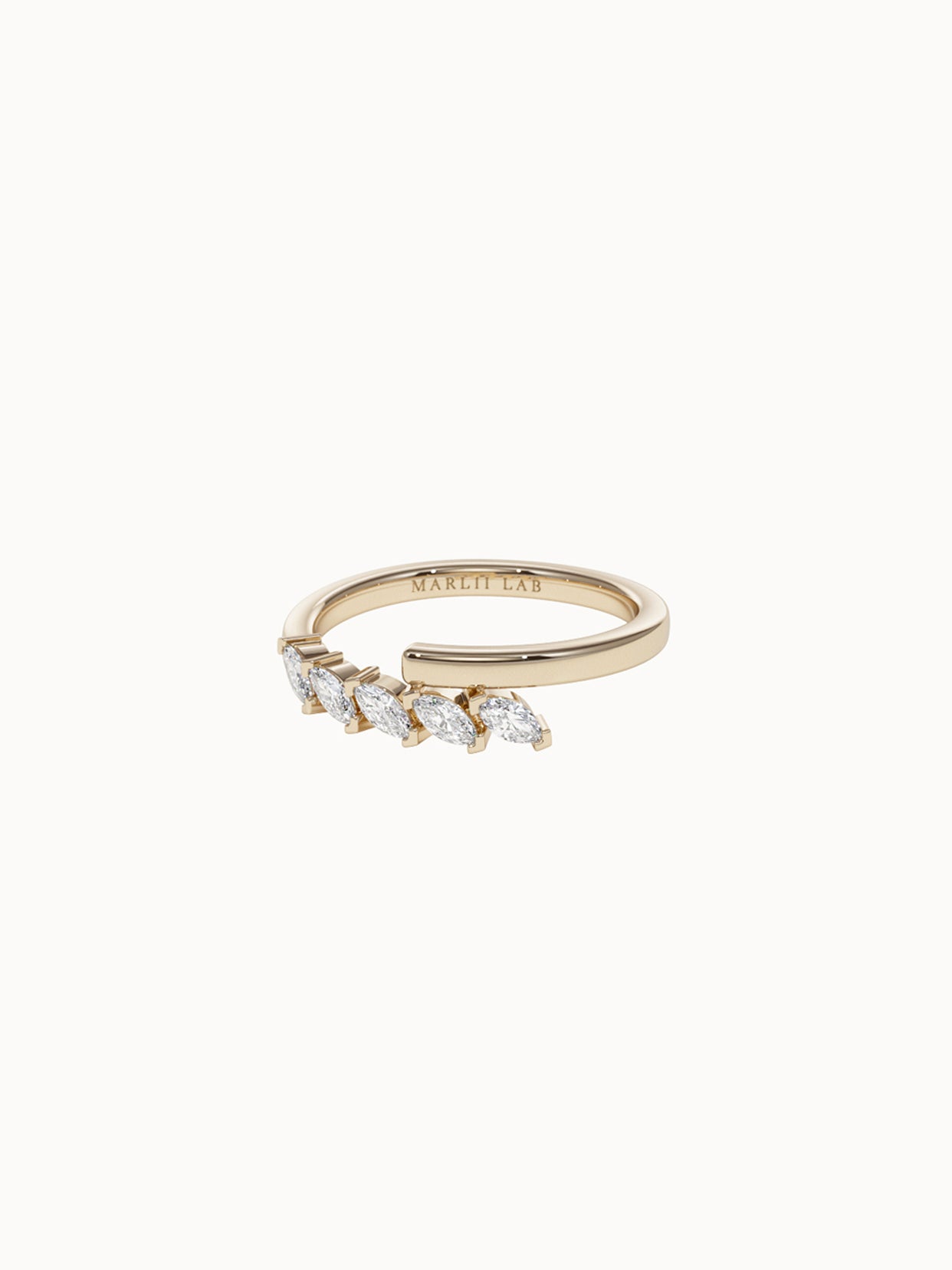 Marquise-Diamond-and-Gold-Crossover-Ring-Yellow-Gold-MARLII-LAB