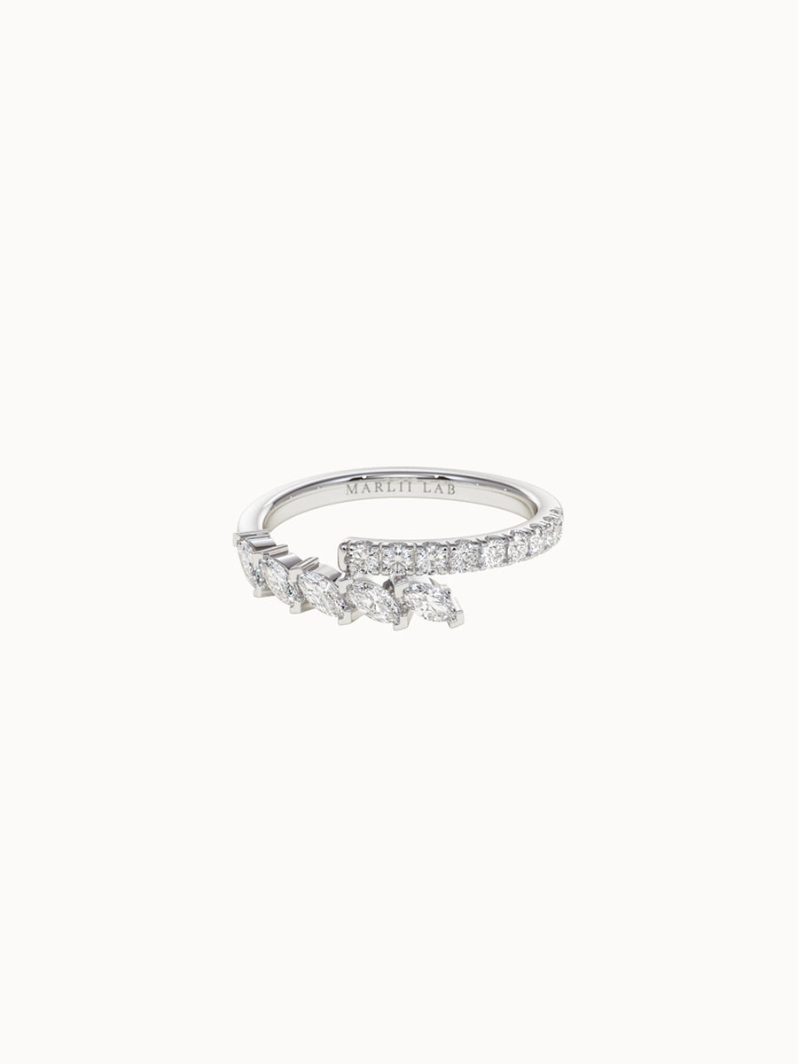 Marquise-and-Pave-Diamond-Crossover-Ring-White-Gold-MARLII-LAB