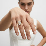 Old Mine Cushion Diamond in Bezel