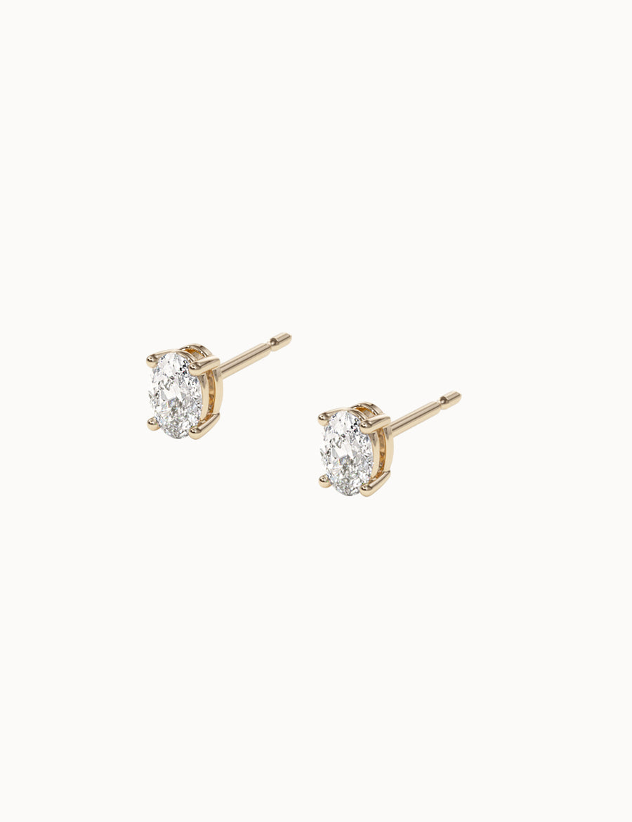 Oval-Cut-Diamond-Studs-5x3.5mm-Yellow-Gold-MARLII-LAB