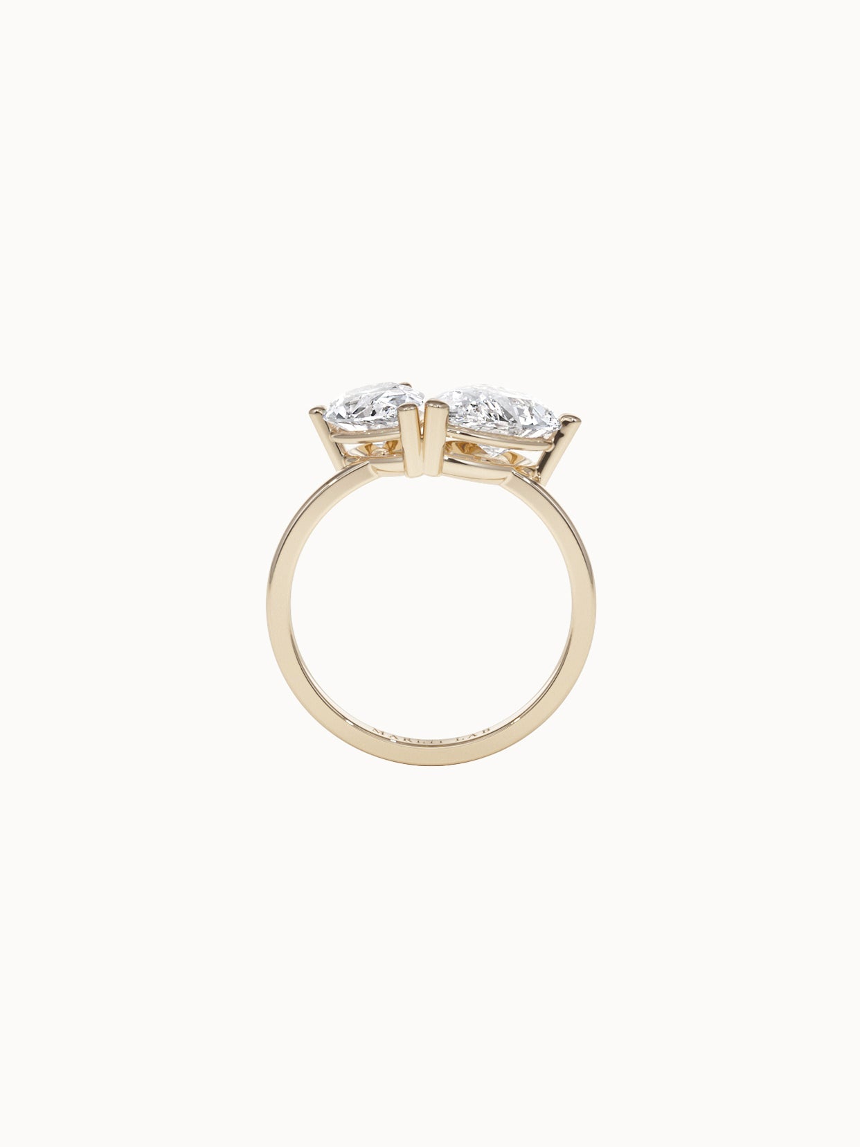 Pear-Cut-Toi-et-Moi-Diamond-Engagement-Ring-Yellow-Gold-MARLII-LAB