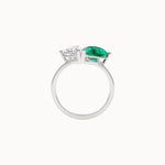 Pear-Cut-Toi-et-Moi-Diamond-and-Emerald-Engagement-Ring-White-Gold-MARLII-LAB