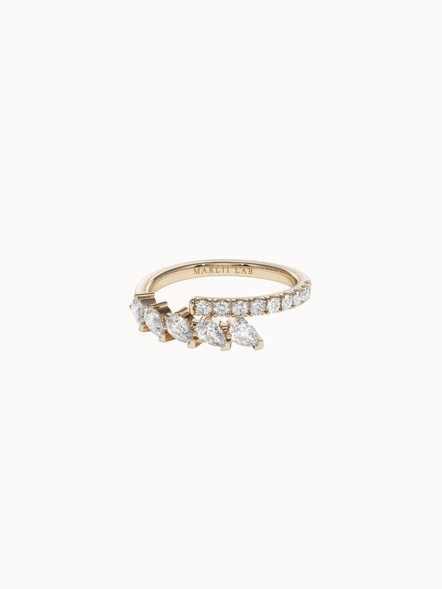 Pear-and-Pave-Diamond-Crossover-Ring-Yellow-Gold-MARLII-LAB