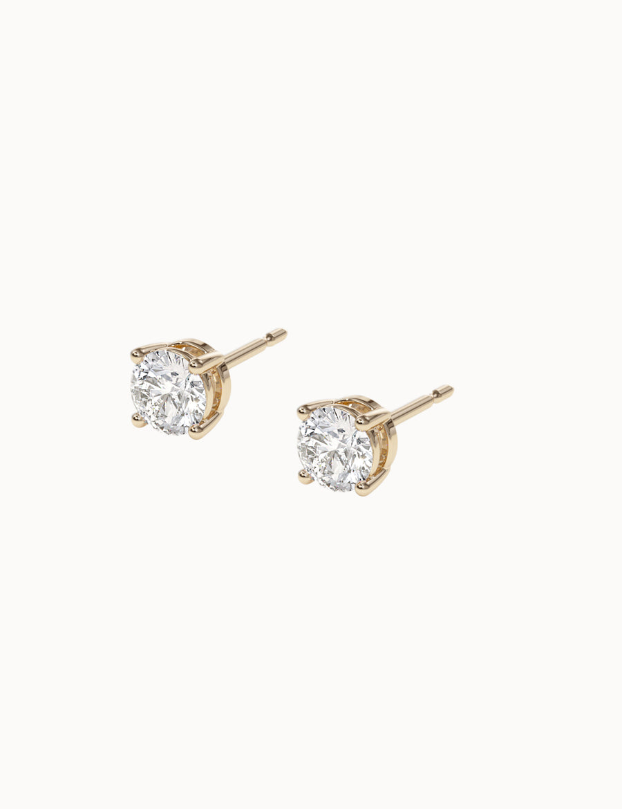 Round-Diamond-Studs-Yellow-Gold-5mm-MARLII-LAB