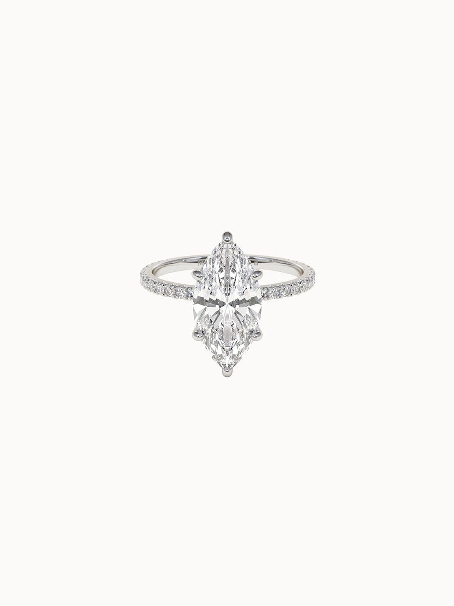 Solitaire-Diamond-Marquise-Cut-Engagement-Ring-with-Pave-Band-White-Gold-MARLII-LAB