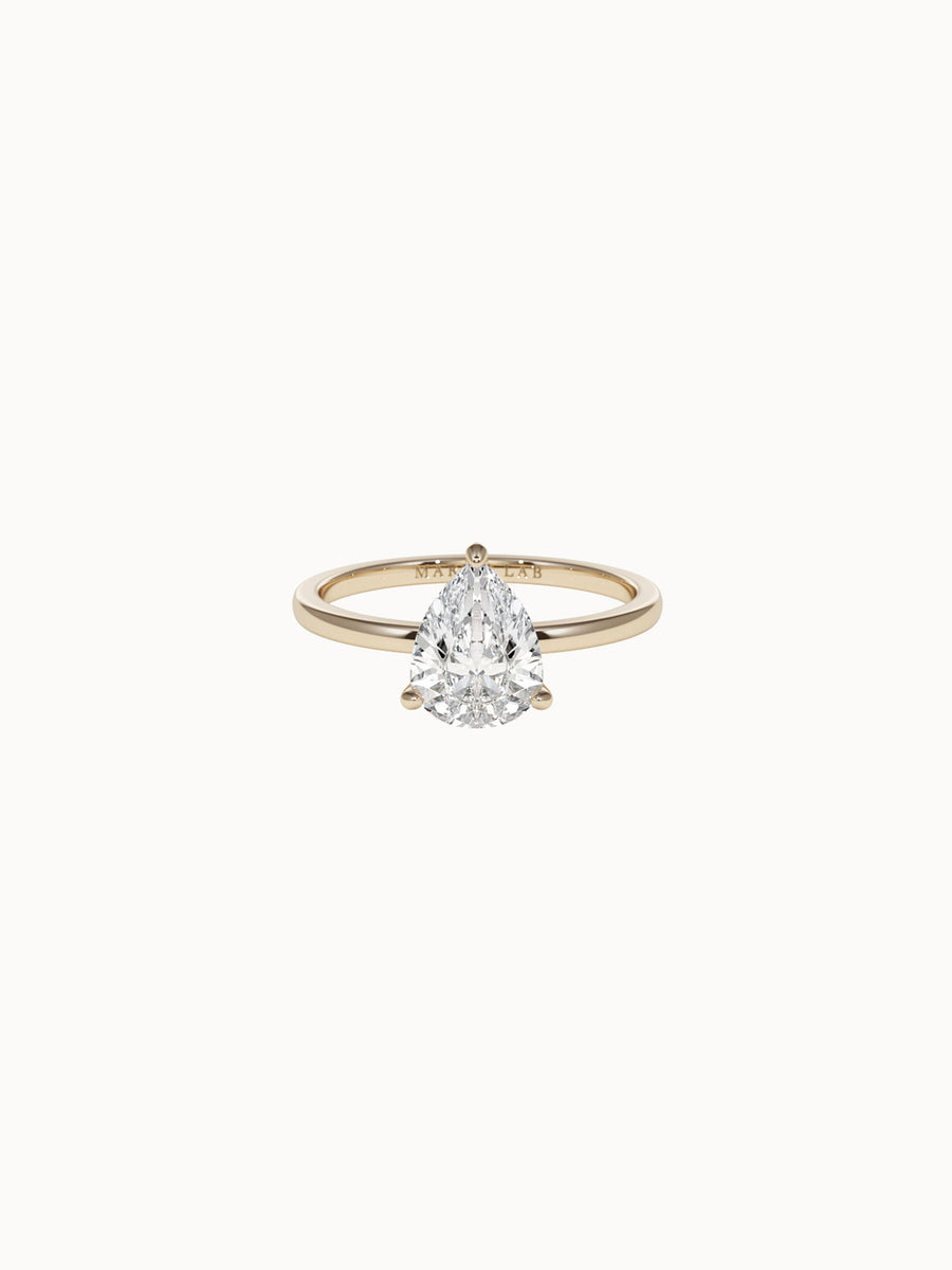 Solitaire-Diamond-Pear-Cut-Engagement-Ring-Yellow-Gold-MARLII-LAB