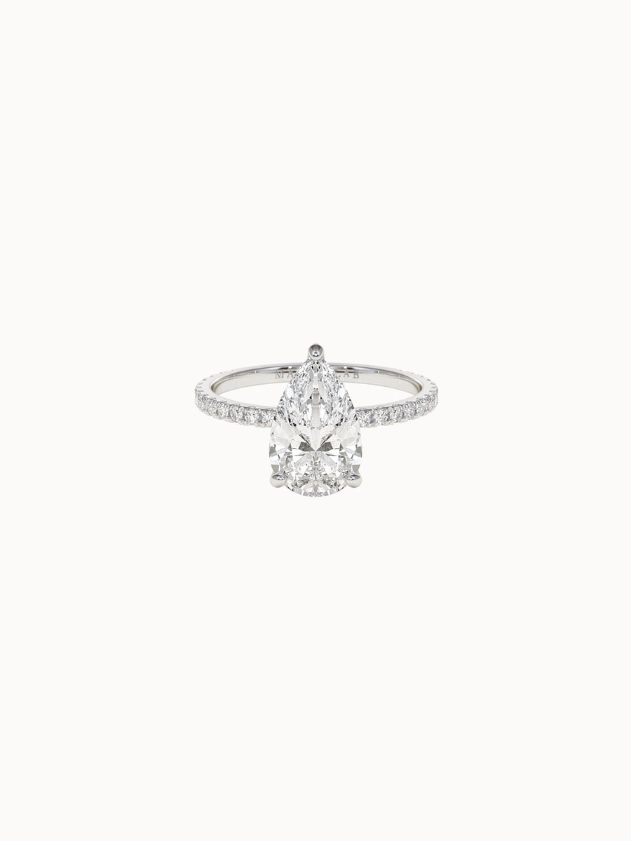 Solitaire-Diamond-Pear-Cut-Engagement-Ring-with-Pave-Band-White-Gold-MARLII-LAB