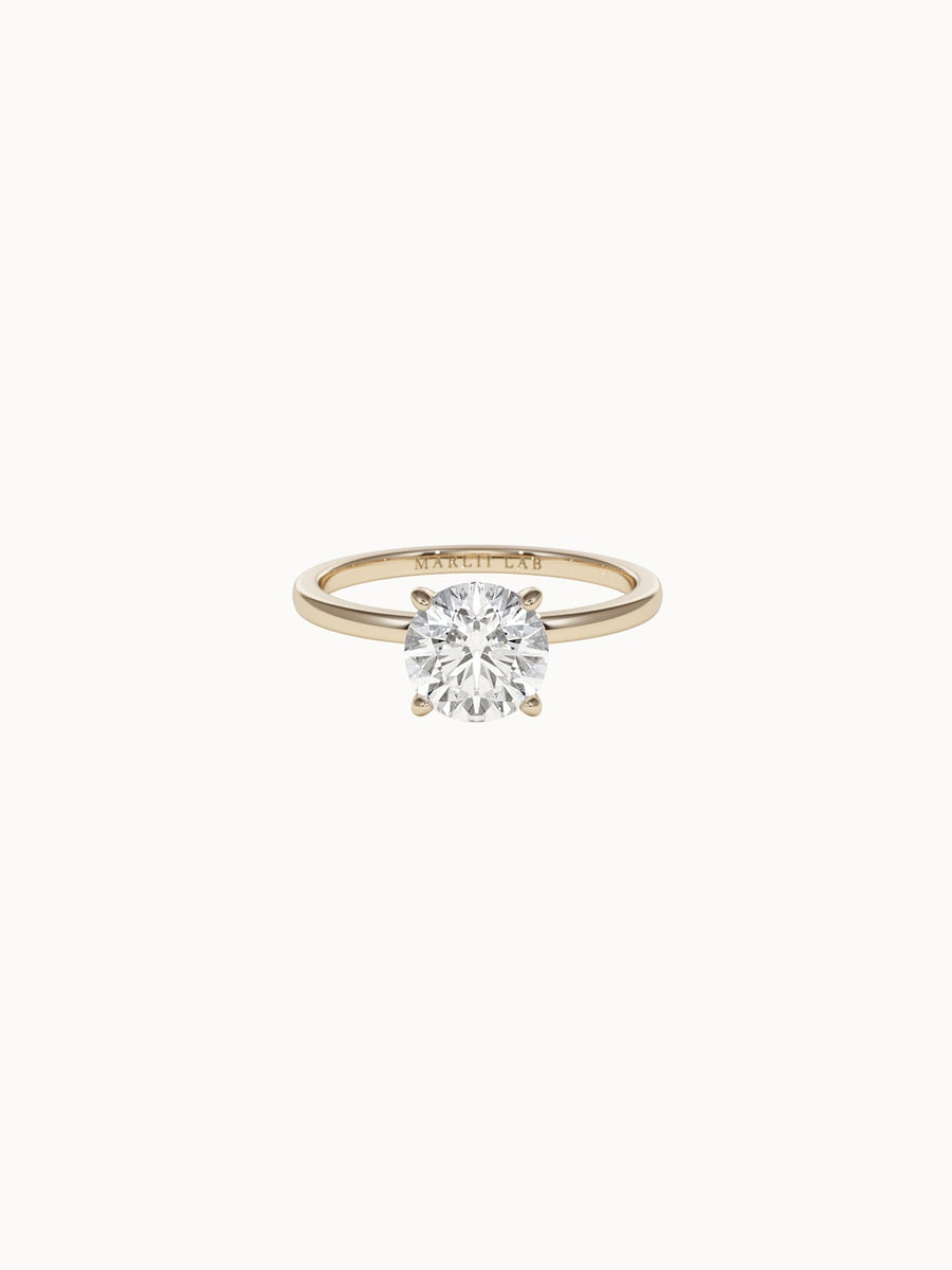 Solitaire-Diamond-Round-Cut-Engagement-Ring-4-Claw-Yellow-Gold-MARLII-LAB