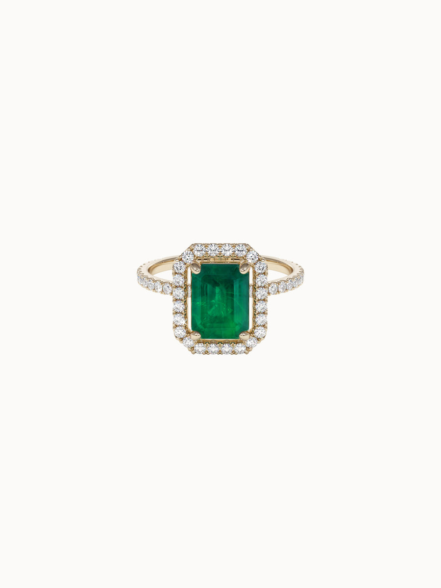 Emerald-Emerald-Cut-Diamond-Halo-Engagement-Ring-Yellow-Gold-MARLII-LAB