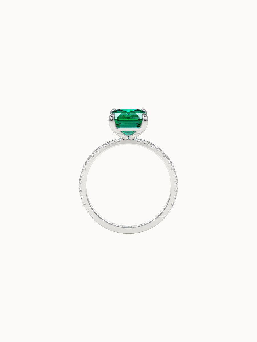 Solitaire-Emerald-Emerald-Cut-Engagement-Ring-with-Pave-Band-White-Gold-MARLII-LAB