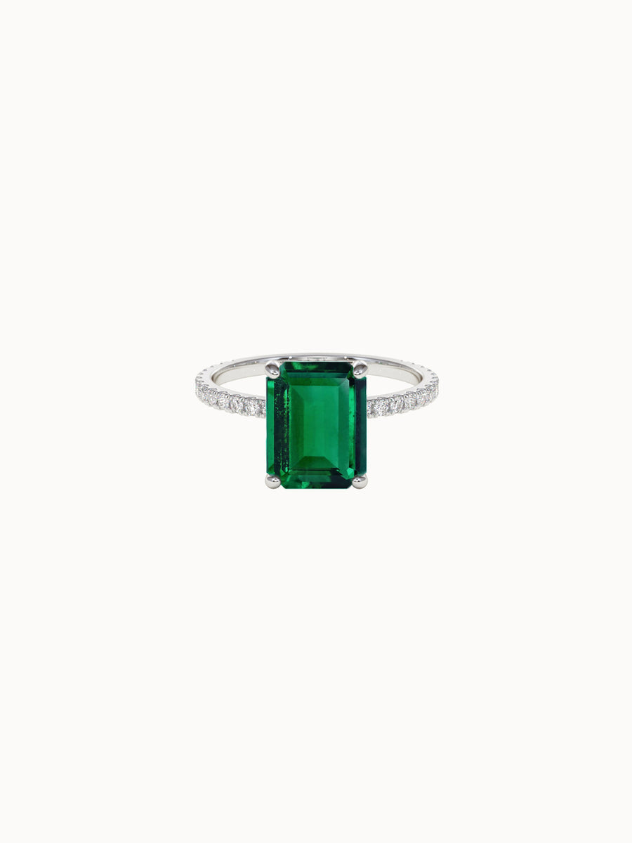Solitaire-Emerald-Emerald-Cut-Engagement-Ring-with-Pave-Band-White-Gold-MARLII-LAB