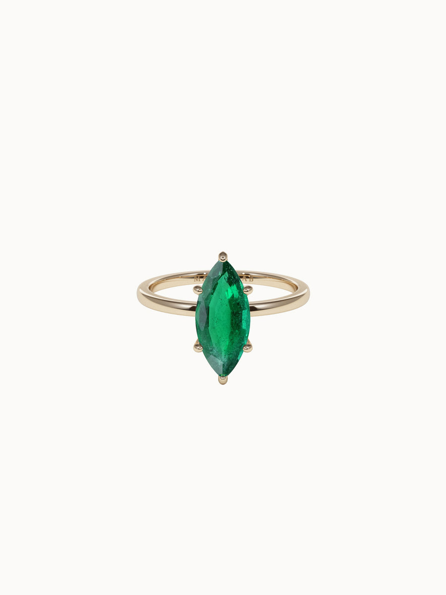 Solitaire-Marquise-Cut-Emerald-Engagement-Ring-Yellow-Gold-MARLII-LAB