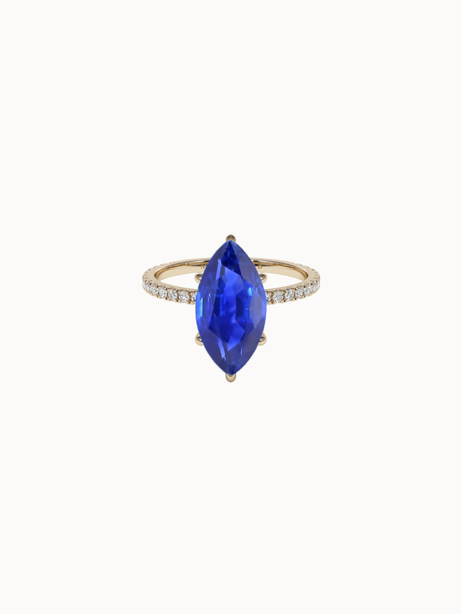 Solitaire-Sapphire-Marquise-Cut-Engagement-Ring-With-Pave-Band-Yellow-Gold-MARLII-LAB