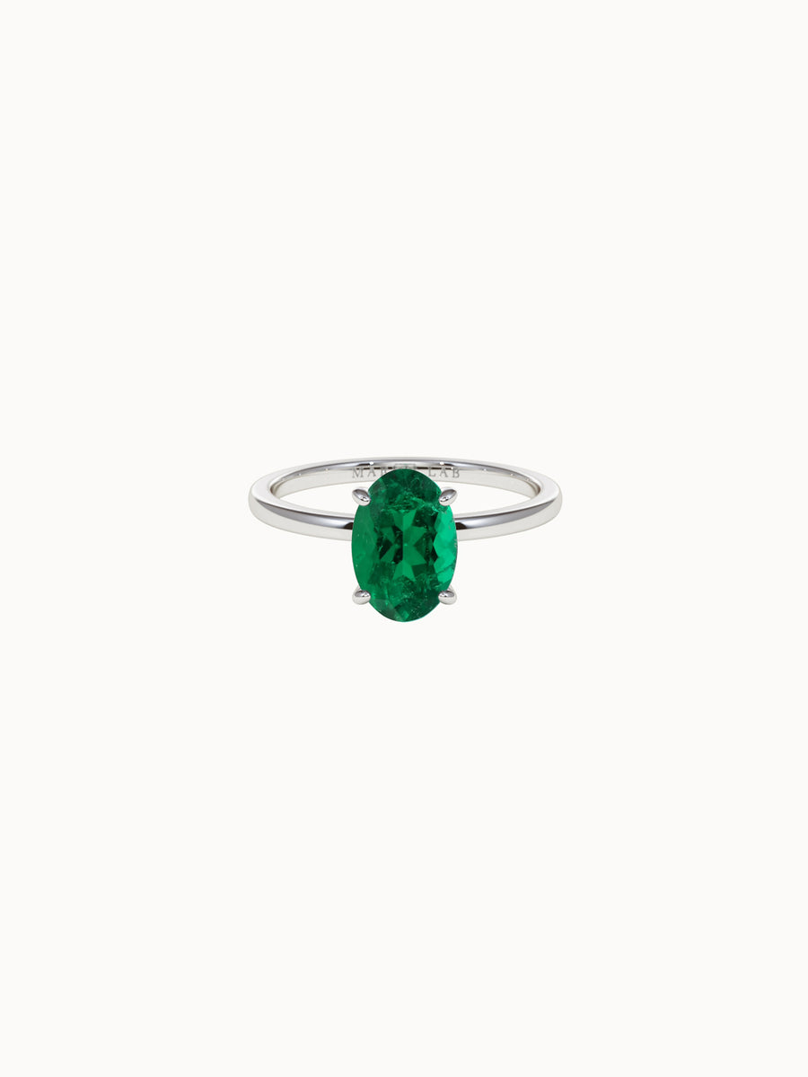 Solitaire-Emerald-Oval-Cut-Engagement-Ring-White-Gold-MARLII-LAB
