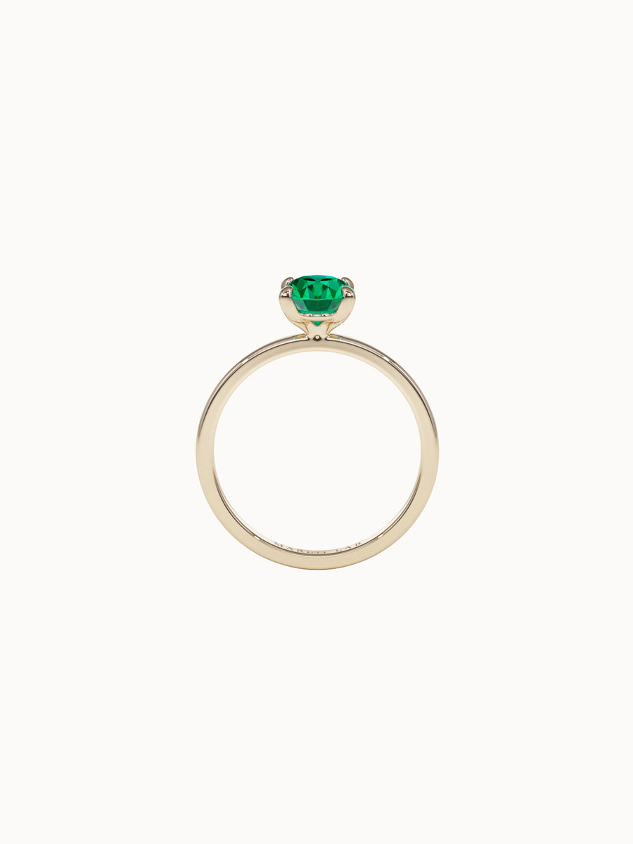 Solitaire-Emerald-Oval-Cut-Engagement-Ring-Yellow-Gold-MARLII-LAB