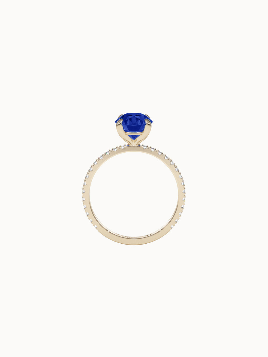 Solitaire-Sapphire-Oval-Cut-Engagement-Ring-With-Pave-Band-Yellow-Gold-MARLII-LAB