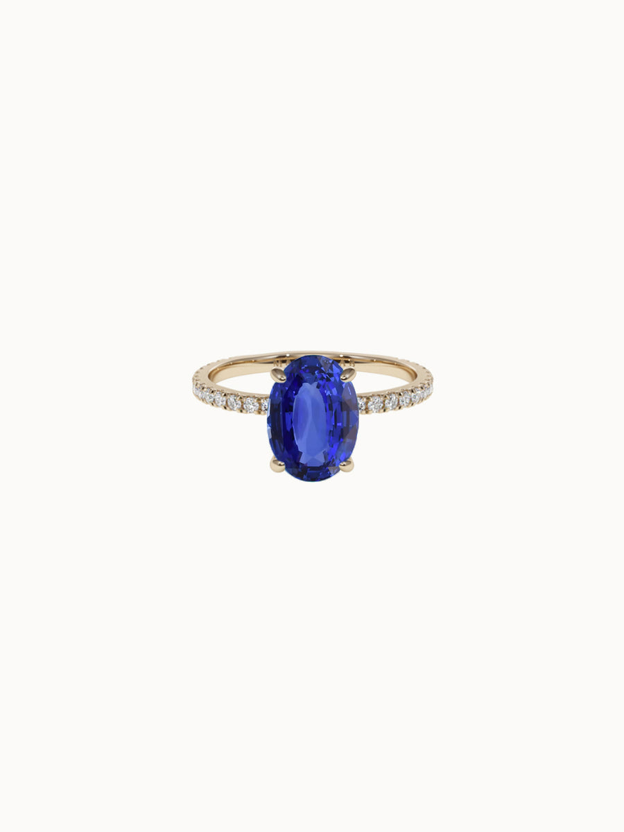 Solitaire-Sapphire-Oval-Cut-Engagement-Ring-With-Pave-Band-Yellow-Gold-MARLII-LAB