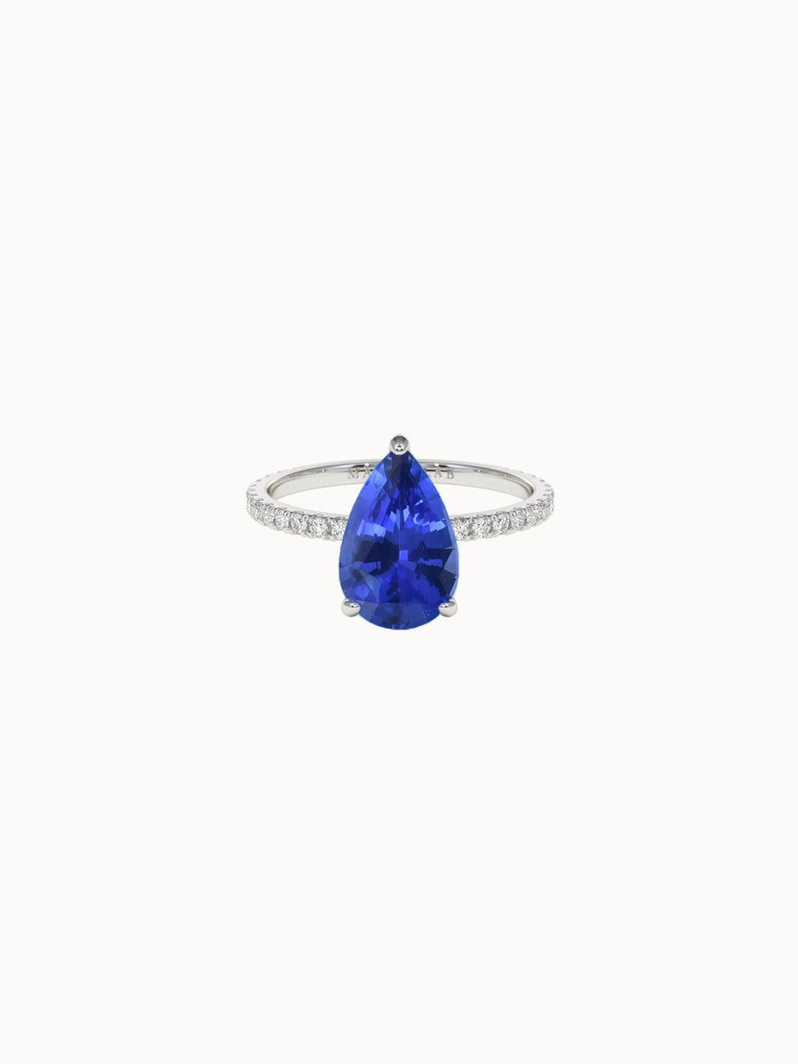 Solitaire-Sapphire-Pear-Cut-Engagement-Ring-With-Pave-Band-White-Gold-MARLII-LAB