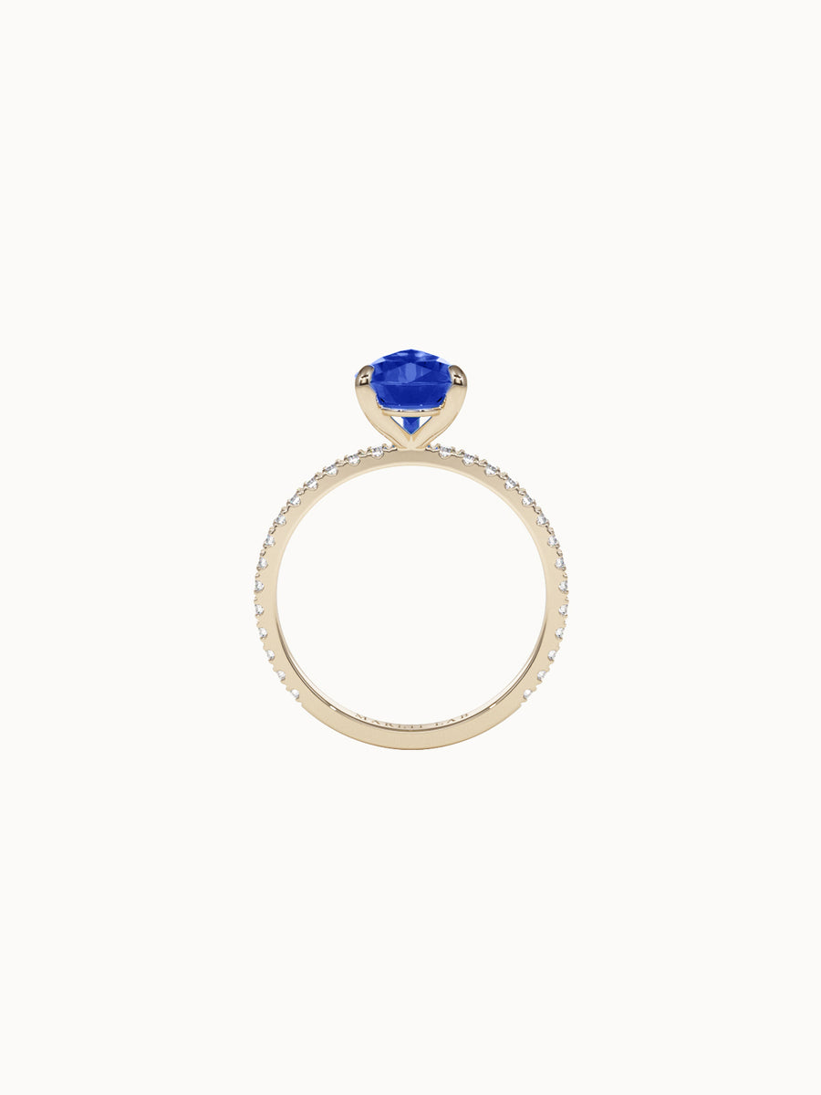 Solitaire-Sapphire-Pear-Cut-Engagement-Ring-With-Pave-Band-Yellow-Gold-MARLII-LAB
