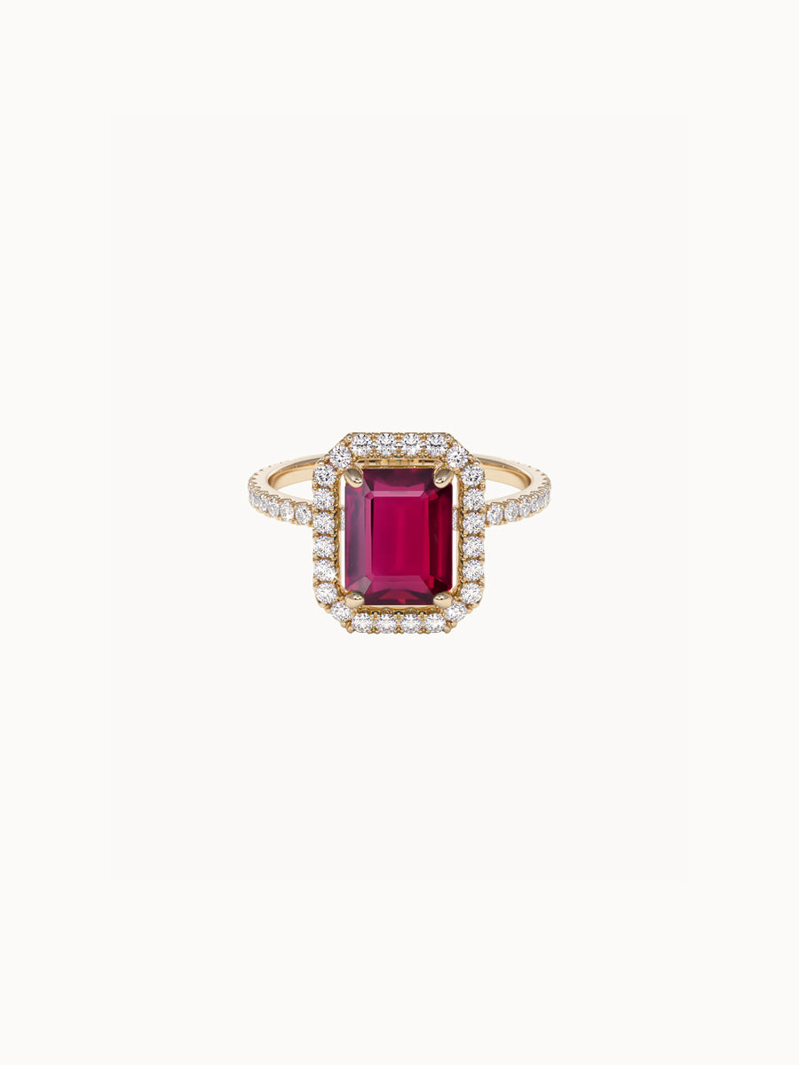 Emerald-Cut-Ruby-Halo-Engagement-Ring-Yellow-Gold-MARLII-LAB