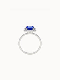 Engagement ring deals with sapphire halo